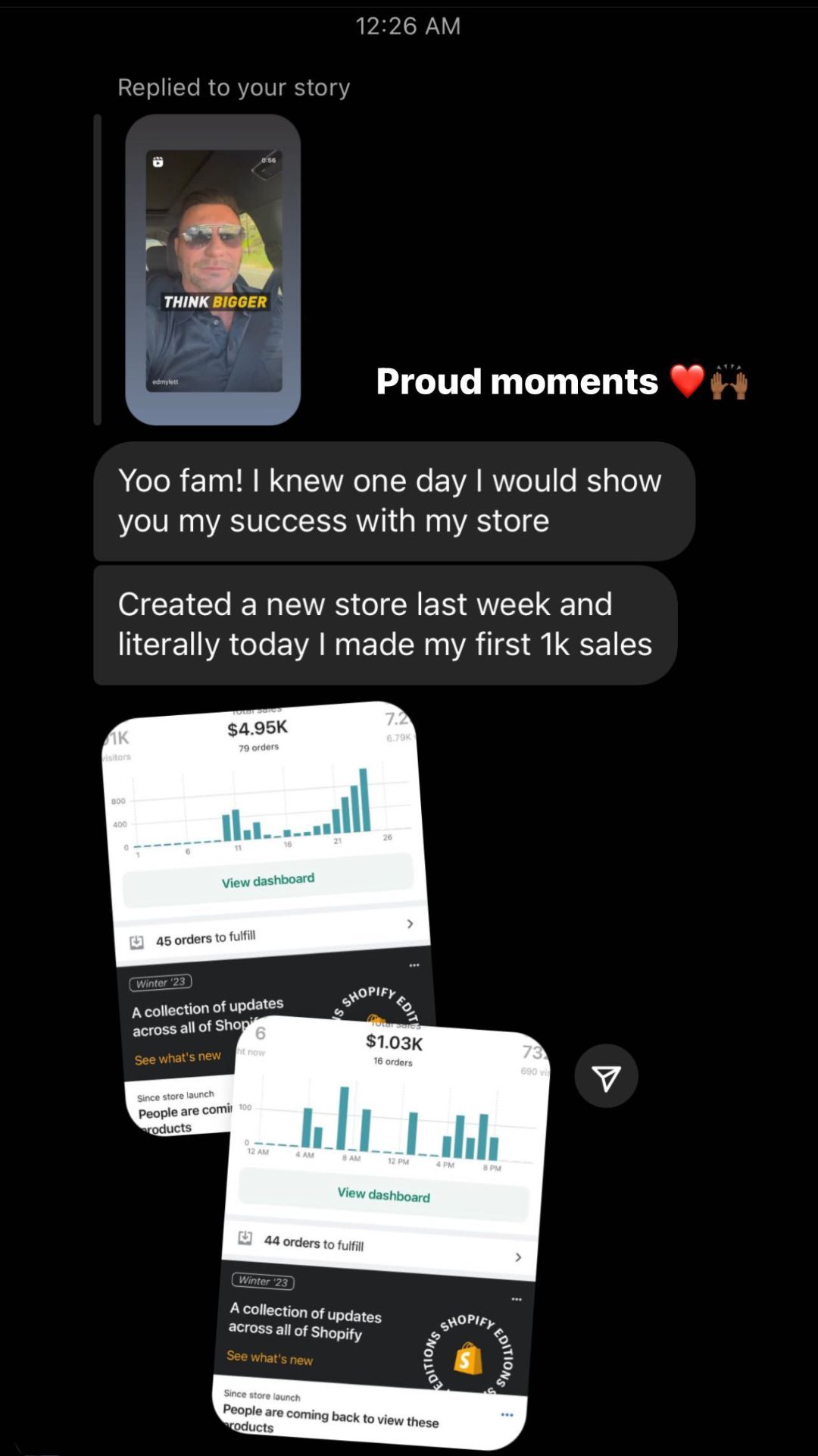 Student sharing launch result