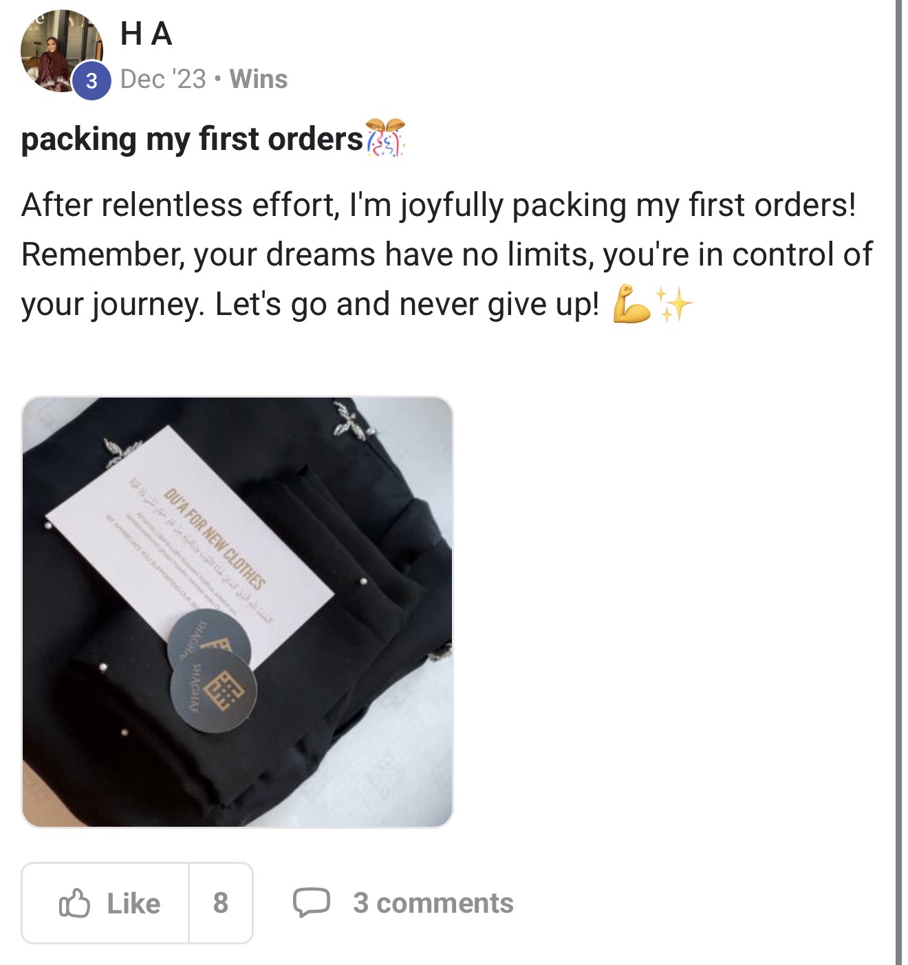HA sharing student win